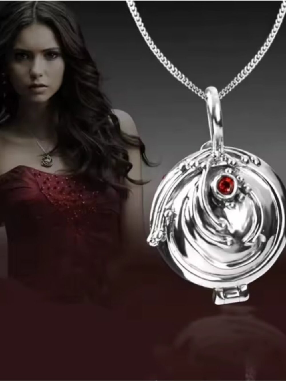 The Vampire Diaries Necklace Elena Gilbert Vervain Verbena Pendant